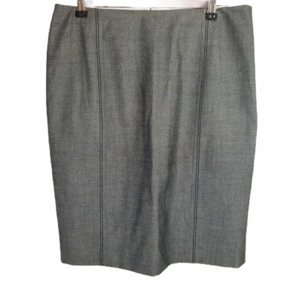 Halogen‎ Linen Blend Pencil Skirt Women's 8 Gray